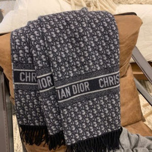 Dior CD Oblique blue throw